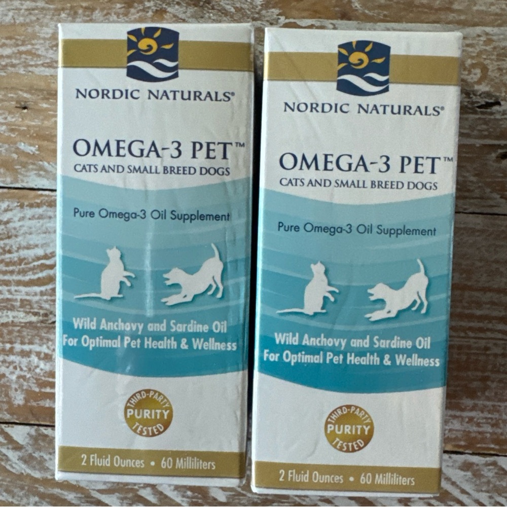 🐾 Lot of 2 Nordic Naturals Omega 3 Pet - EPA & DHA Fish Oil For Dogs & Cats🐾 2oz